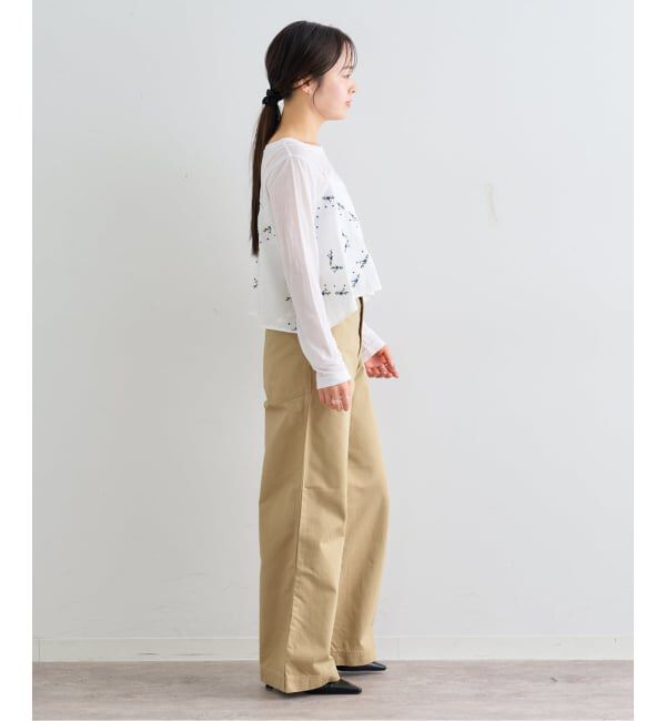 U by SPICK&SPAN「フレアシシュウキャミブラウス」|シャツ・ブラウス|