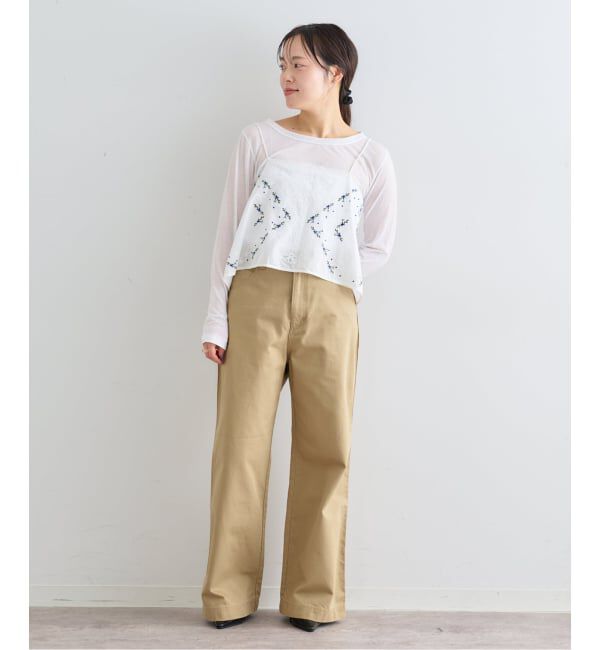 U by SPICK&SPAN「フレアシシュウキャミブラウス」|シャツ・ブラウス|