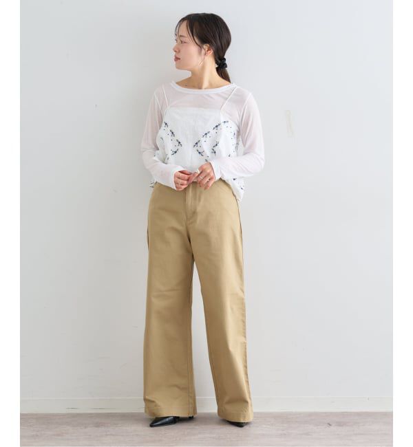 U by SPICK&SPAN「フレアシシュウキャミブラウス」|シャツ・ブラウス|