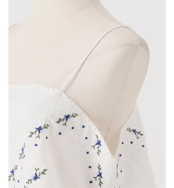 U by SPICK&SPAN「フレアシシュウキャミブラウス」|シャツ・ブラウス|