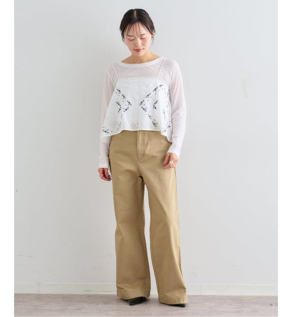 U by SPICK&SPAN「フレアシシュウキャミブラウス」|シャツ・ブラウス|