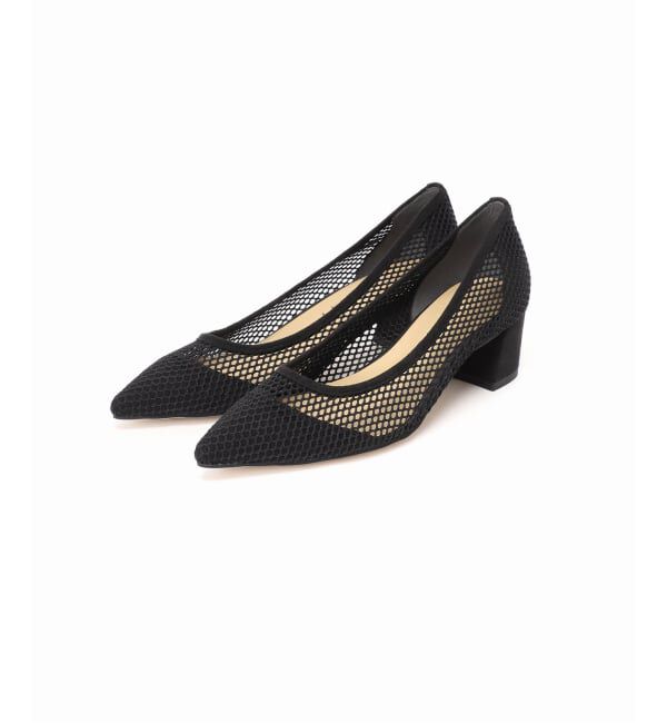  「《追加》4.5cmポインテッドネットパンプス」|パンプス|