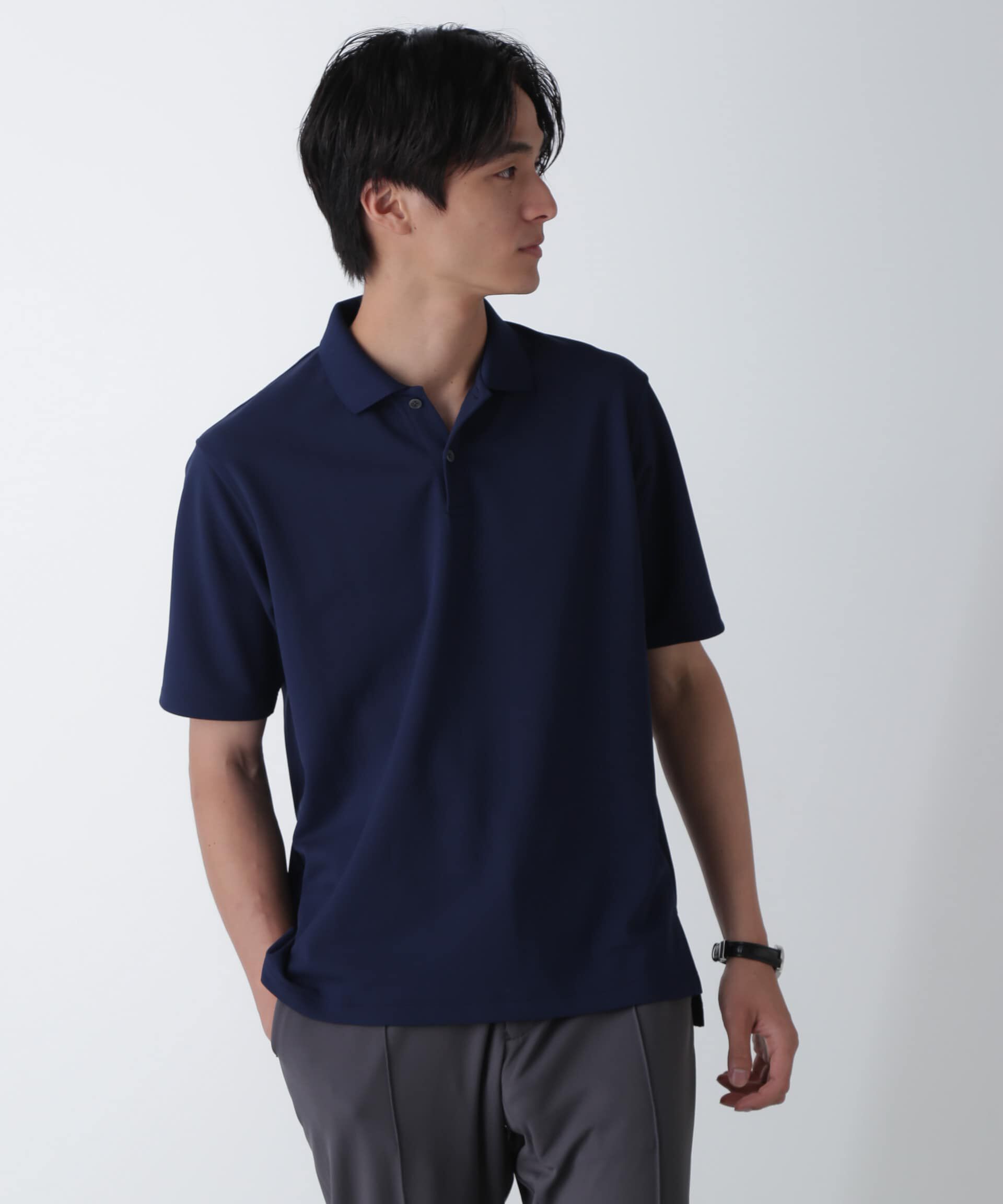 nano･universe「｢N POLO｣AQUA RHYTHM(R)鹿の子ポロシャツ 半袖」|Tシャツ・カットソー|