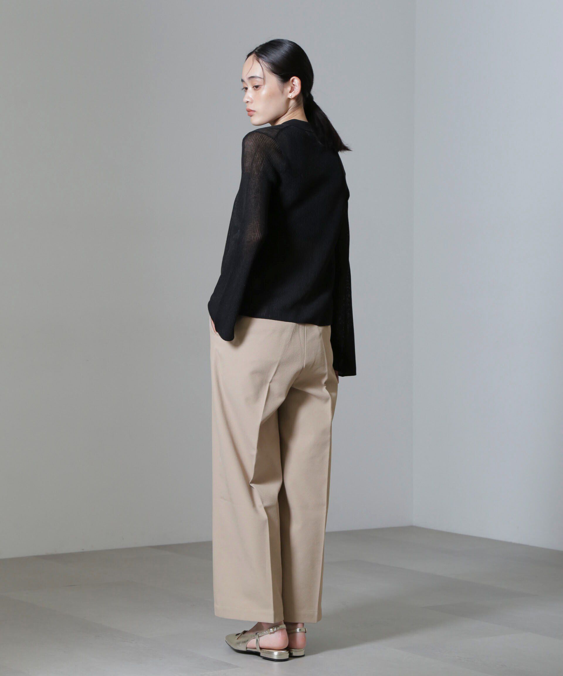 nano･universe「ハイウエストセンタープレスパンツ」|チノ|