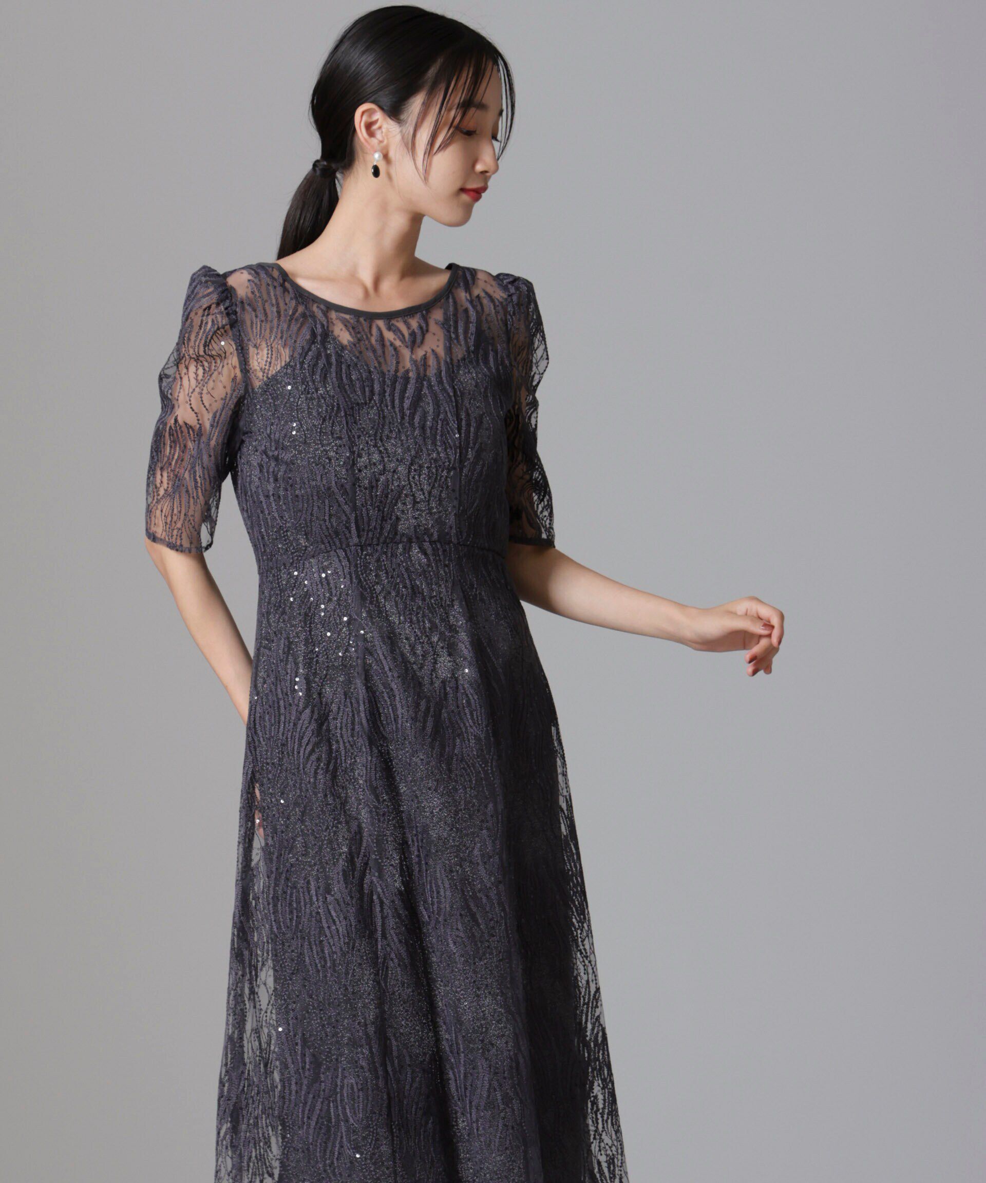 nano･universe「kaene/スパンコールアネモネドレス」|ワンピース|