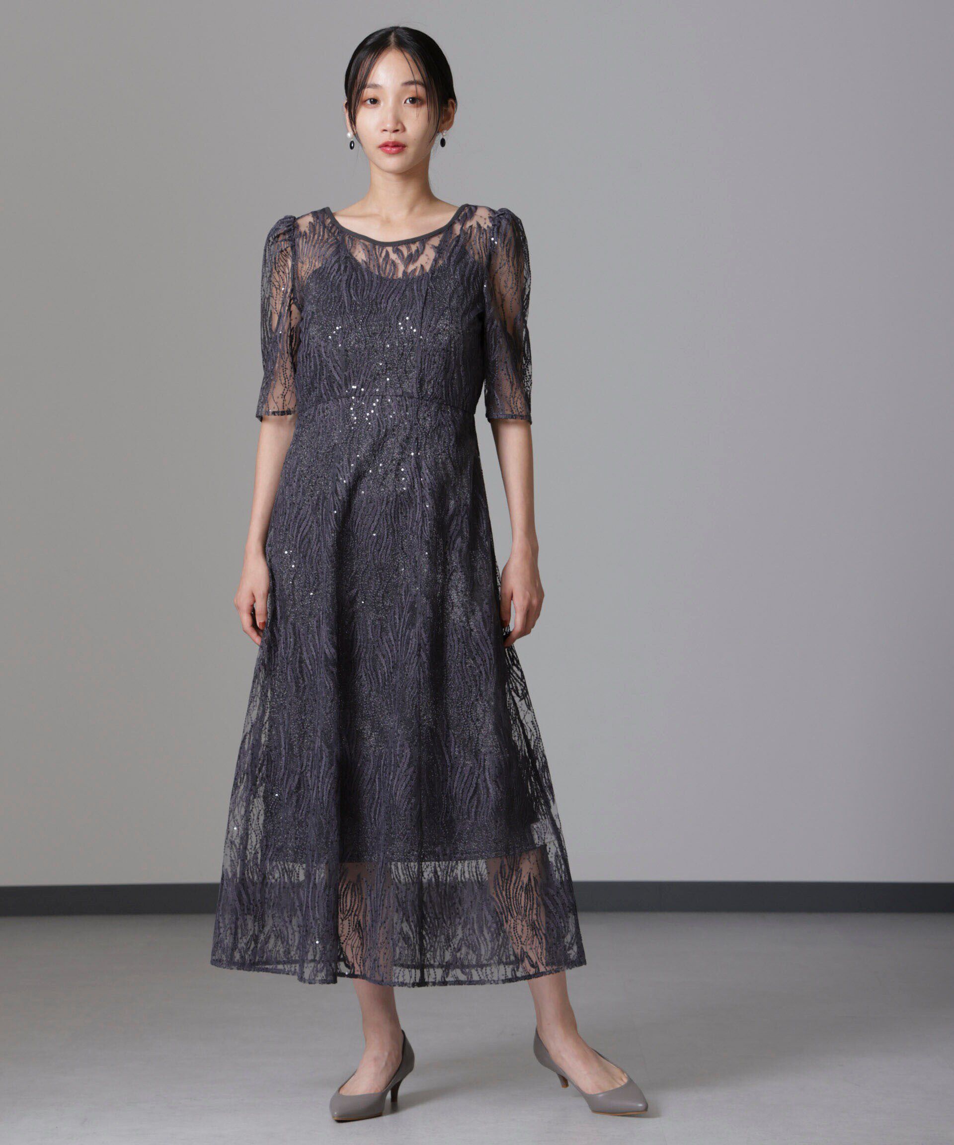 nano･universe「kaene/スパンコールアネモネドレス」|ワンピース|