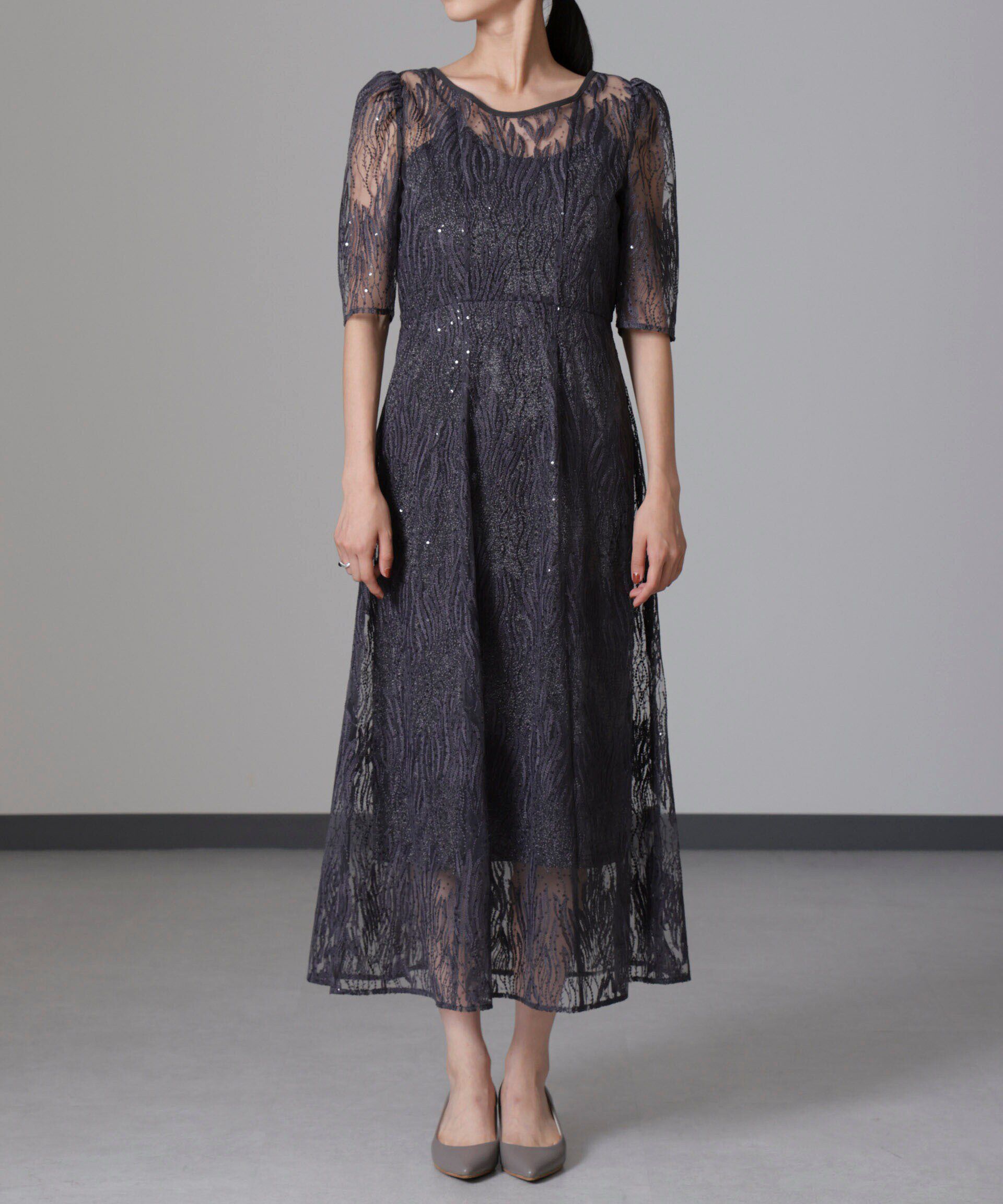 nano･universe「kaene/スパンコールアネモネドレス」|ワンピース|