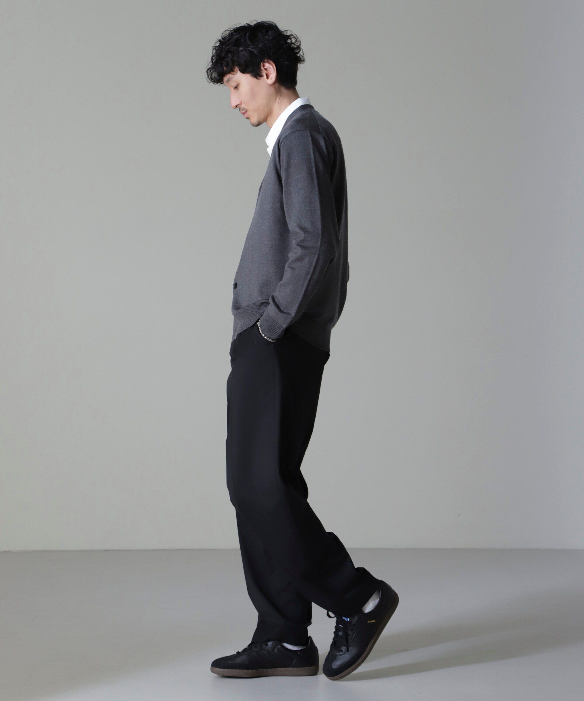 nano･universe「タスマニアミックスベーシックカーディガン」|ニット・セーター|