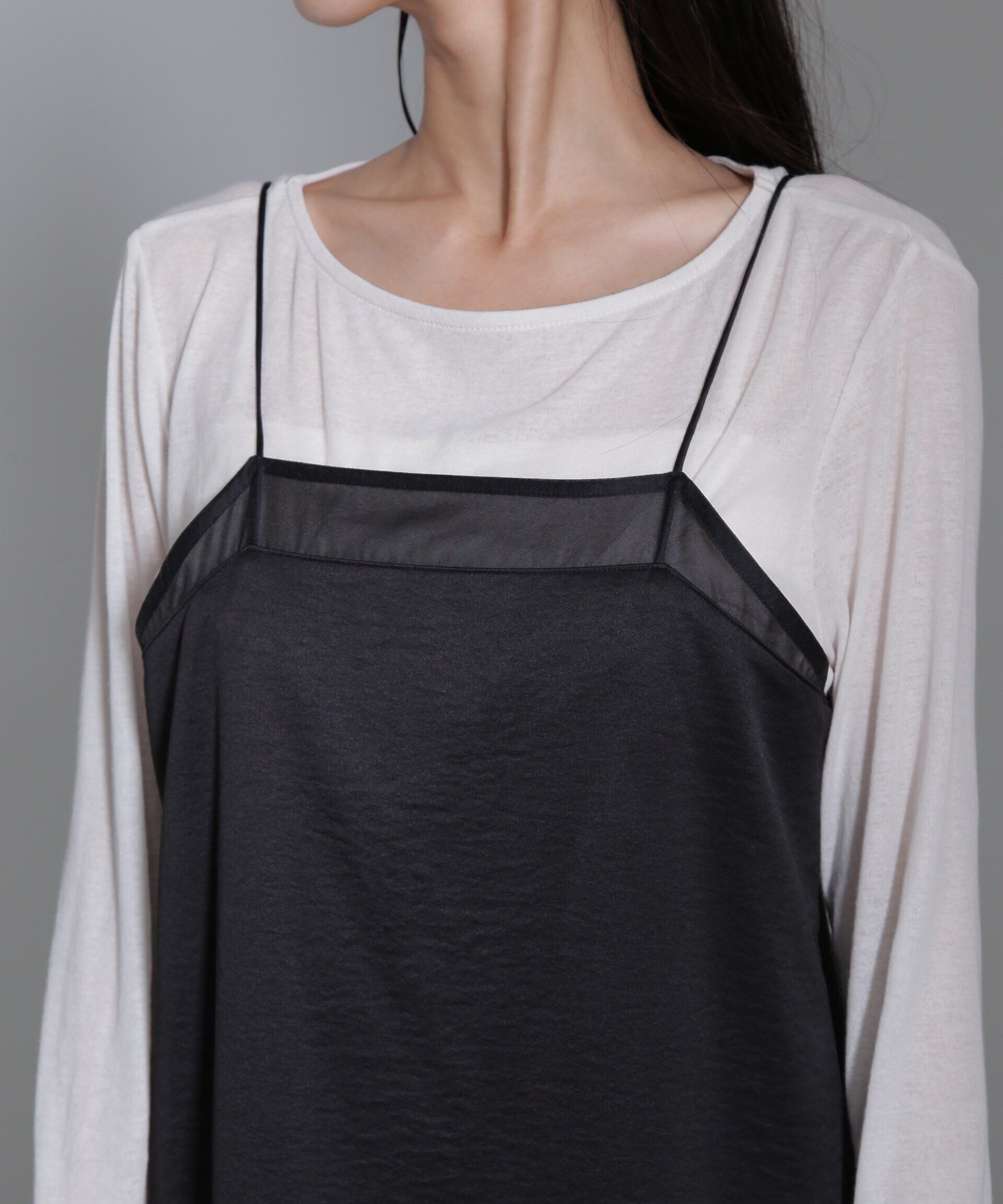 nano･universe「シアーパーツキャミワンピース」|ワンピース|