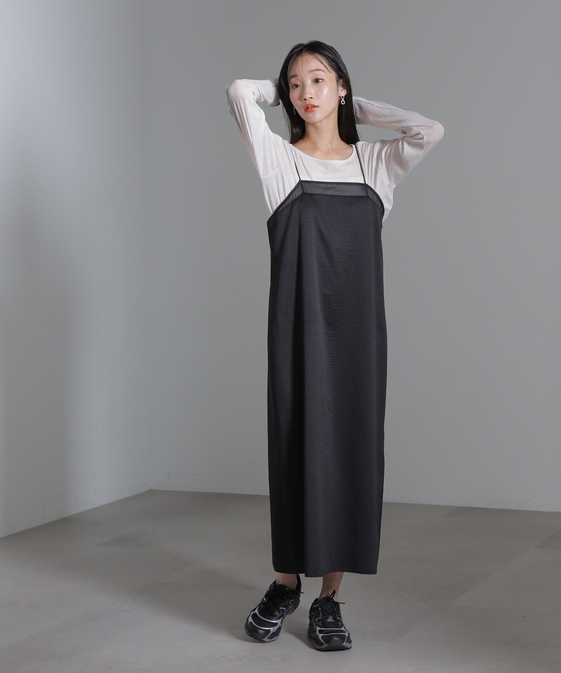 nano･universe「シアーパーツキャミワンピース」|ワンピース|