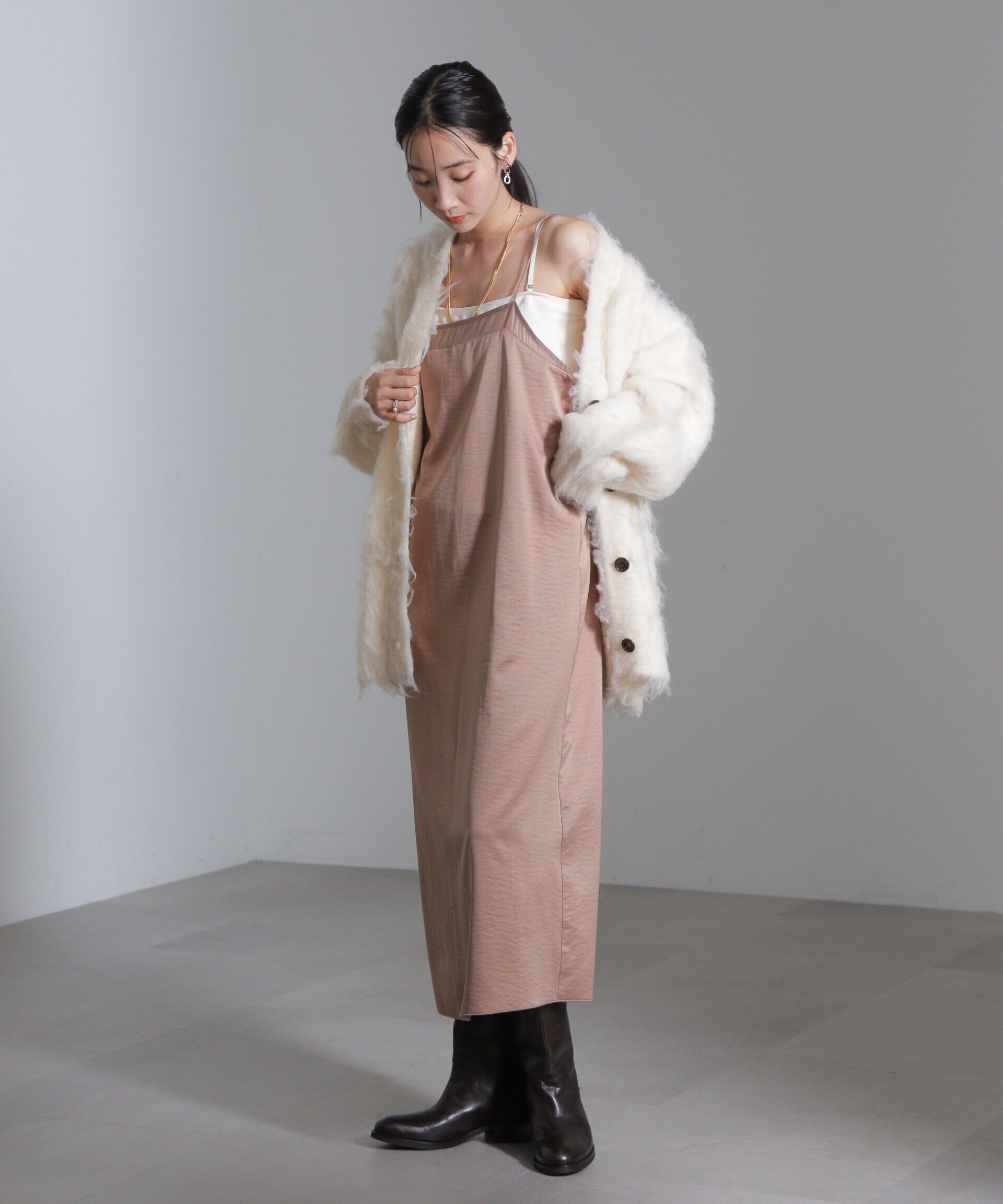 nano･universe「シアーパーツキャミワンピース」|ワンピース|