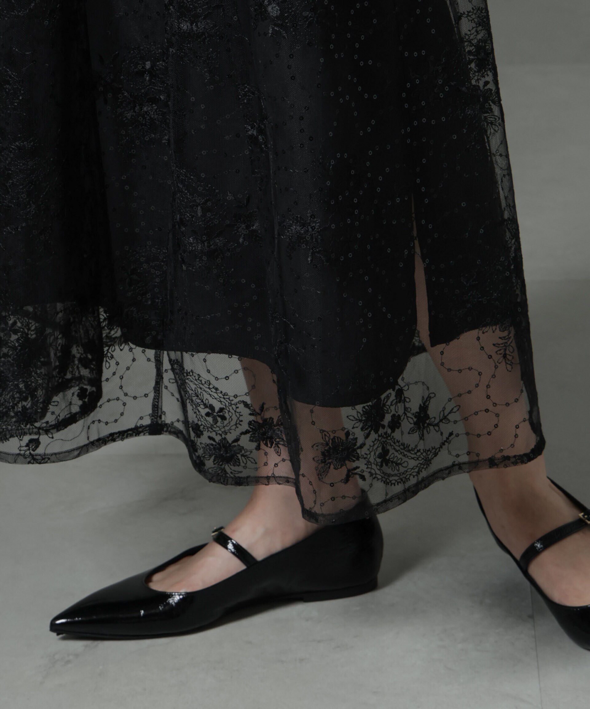 nano･universe「kaene/スパンコールエンブロイダリードレス」|ワンピース|