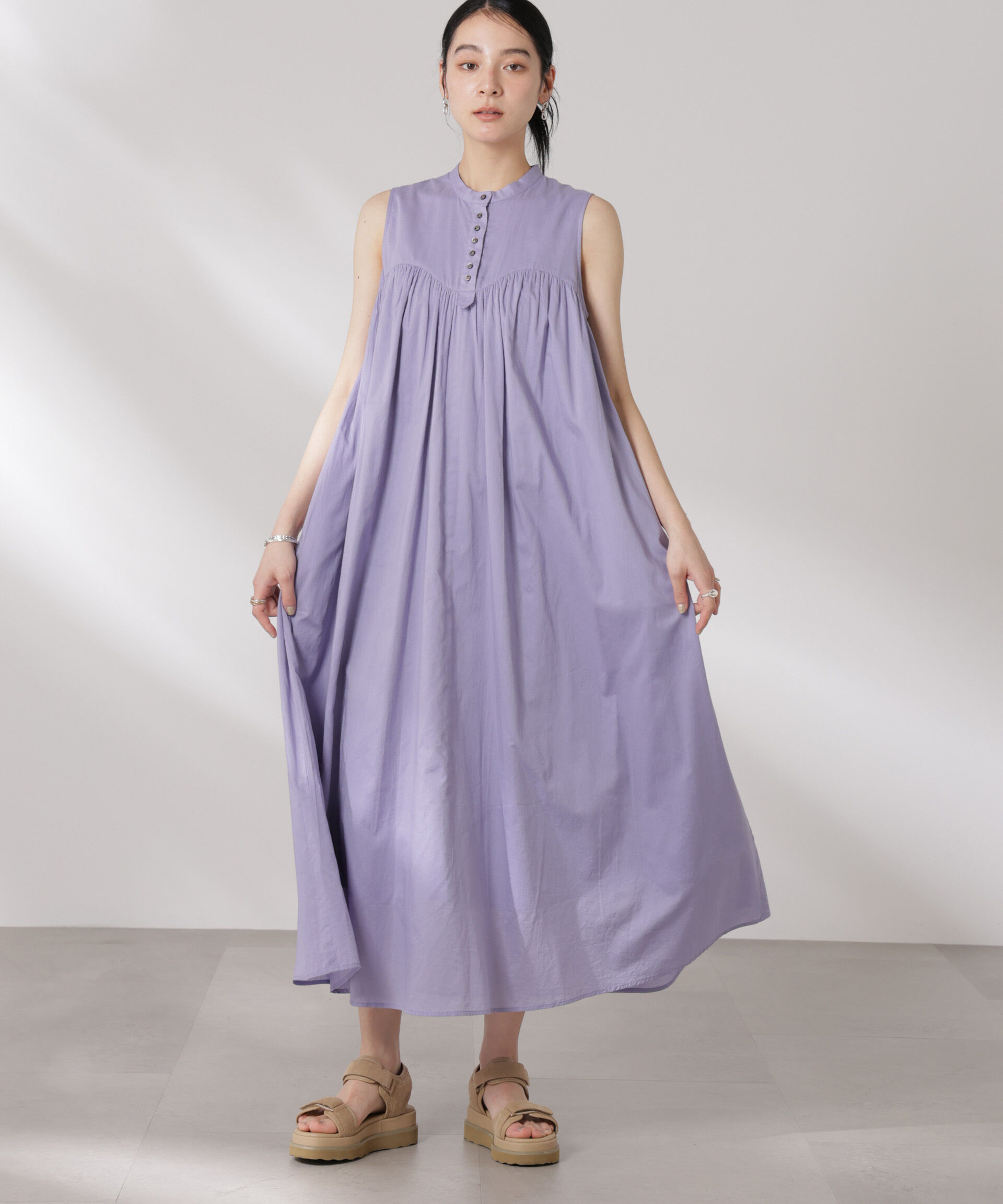 nano･universe「made in india コットンノースリーブワンピース」|ワンピース|