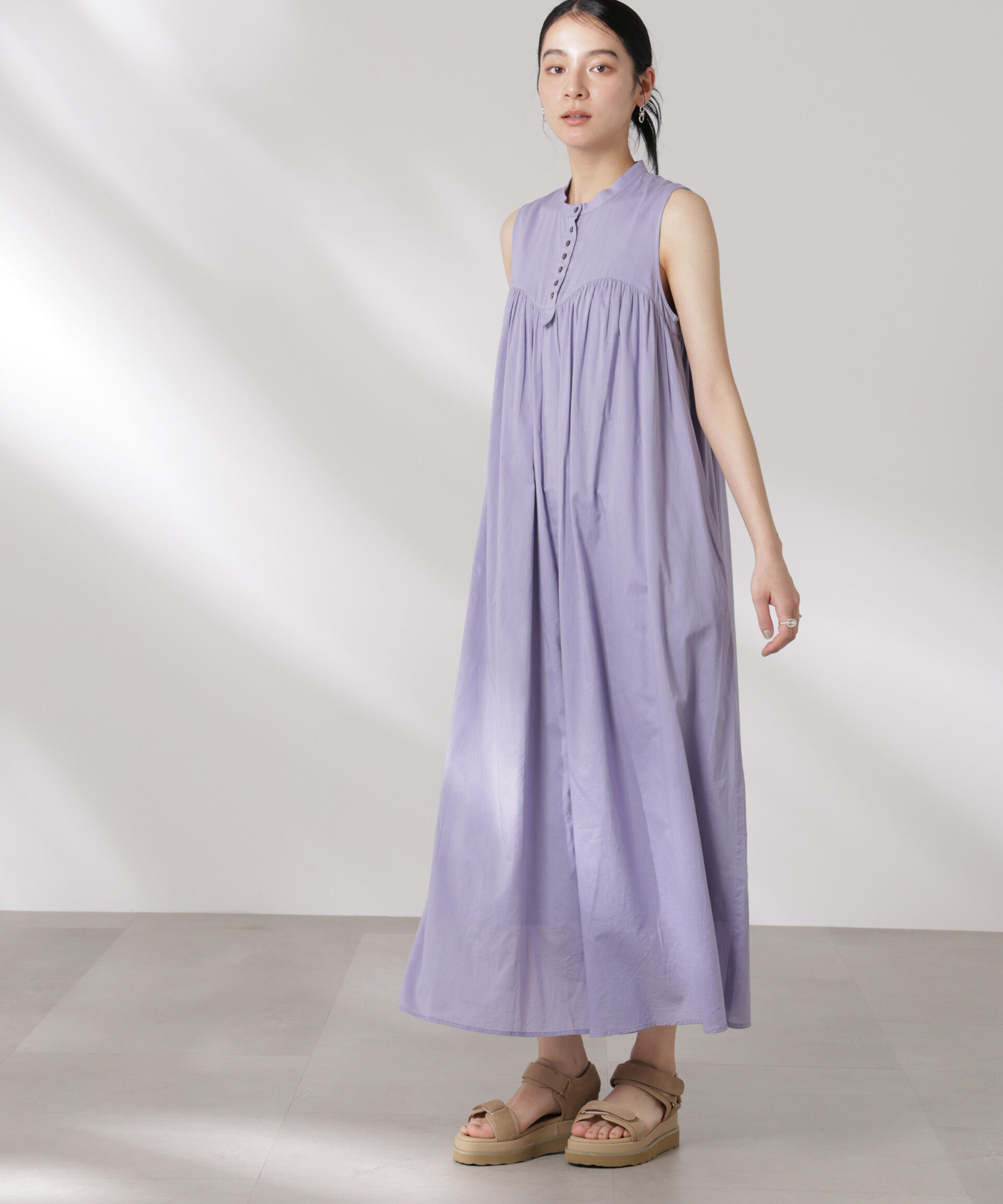 nano･universe「made in india コットンノースリーブワンピース」|ワンピース|