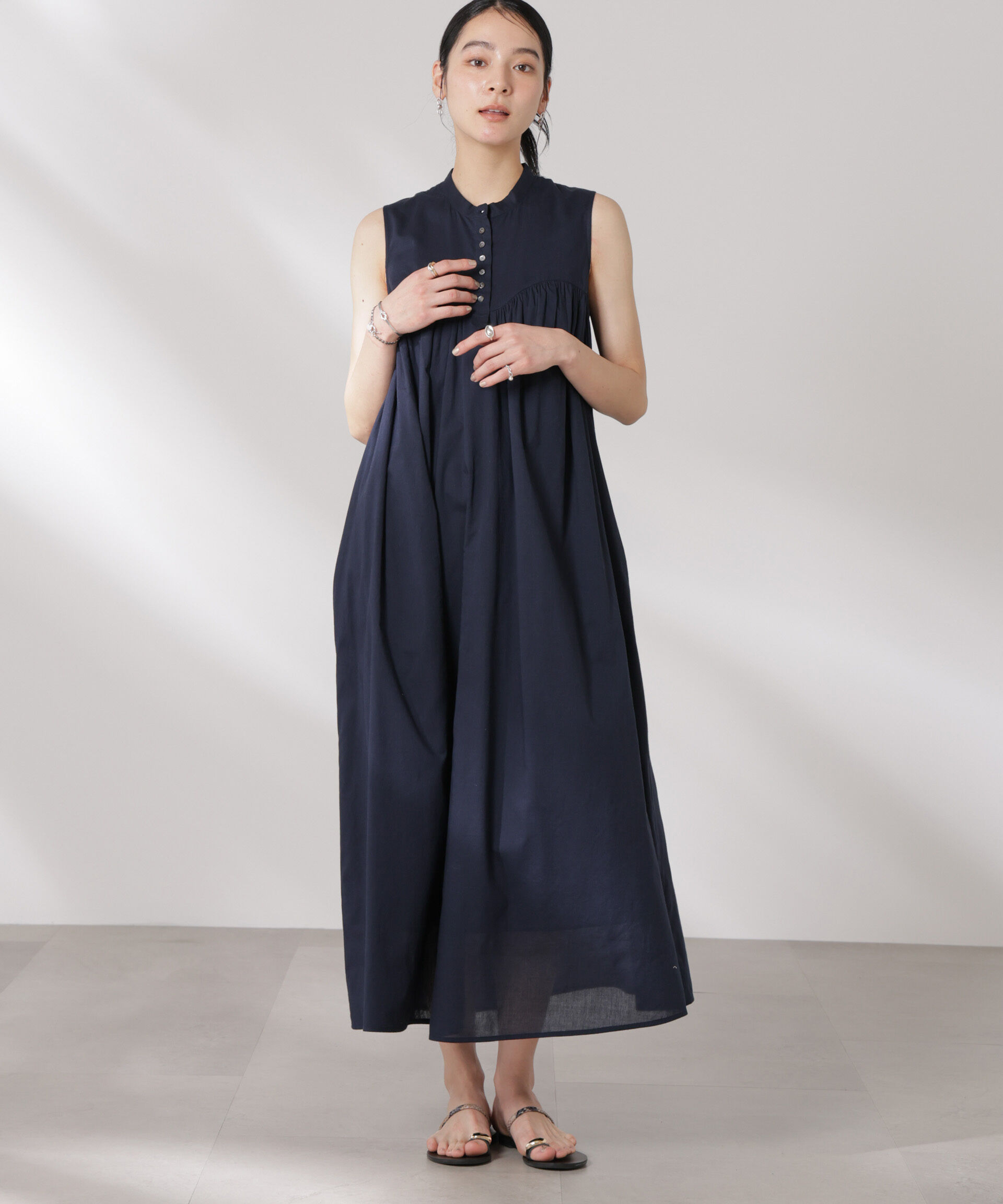 nano･universe「made in india コットンノースリーブワンピース」|ワンピース|