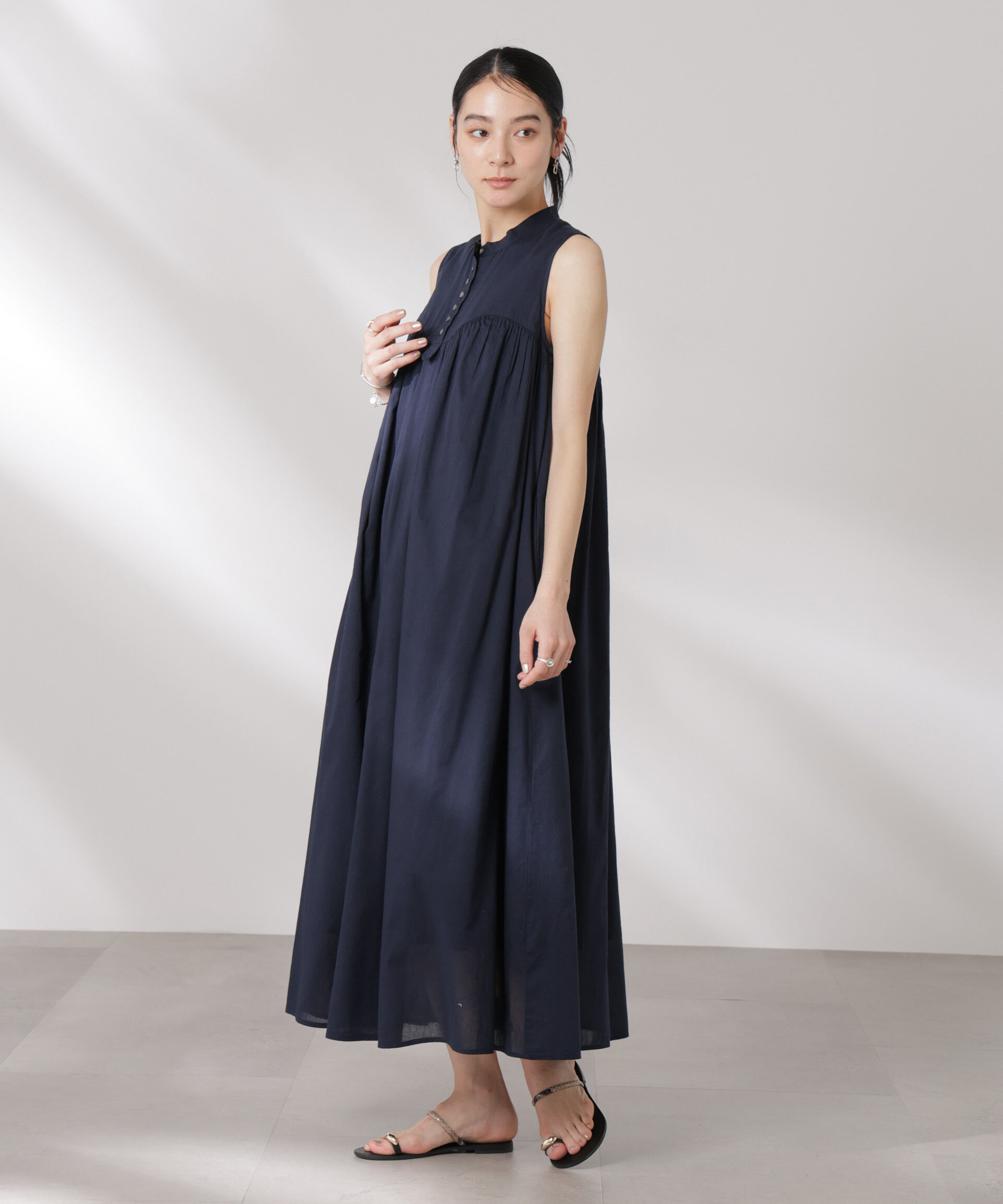 nano･universe「made in india コットンノースリーブワンピース」|ワンピース|