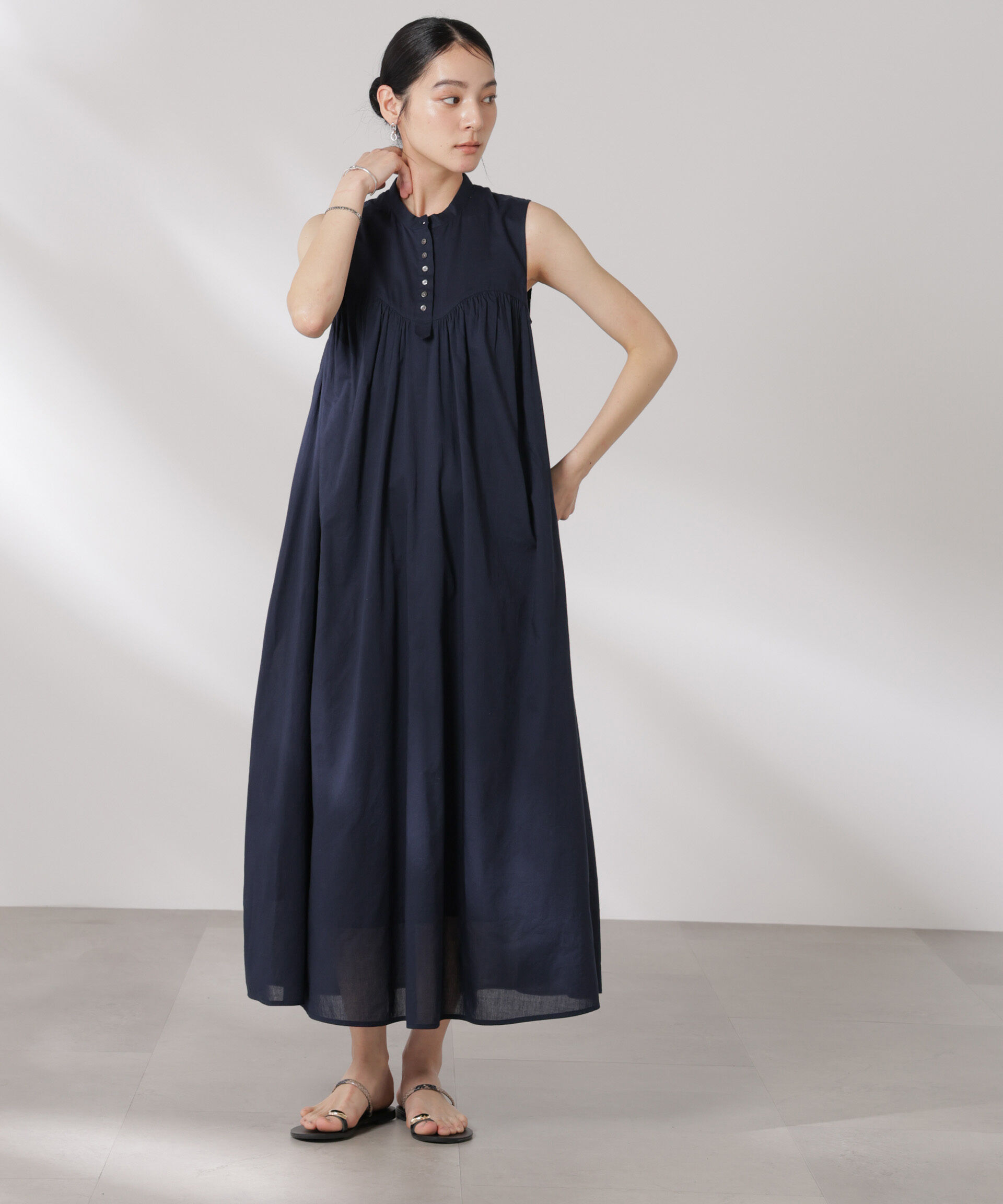 nano･universe「made in india コットンノースリーブワンピース」|ワンピース|