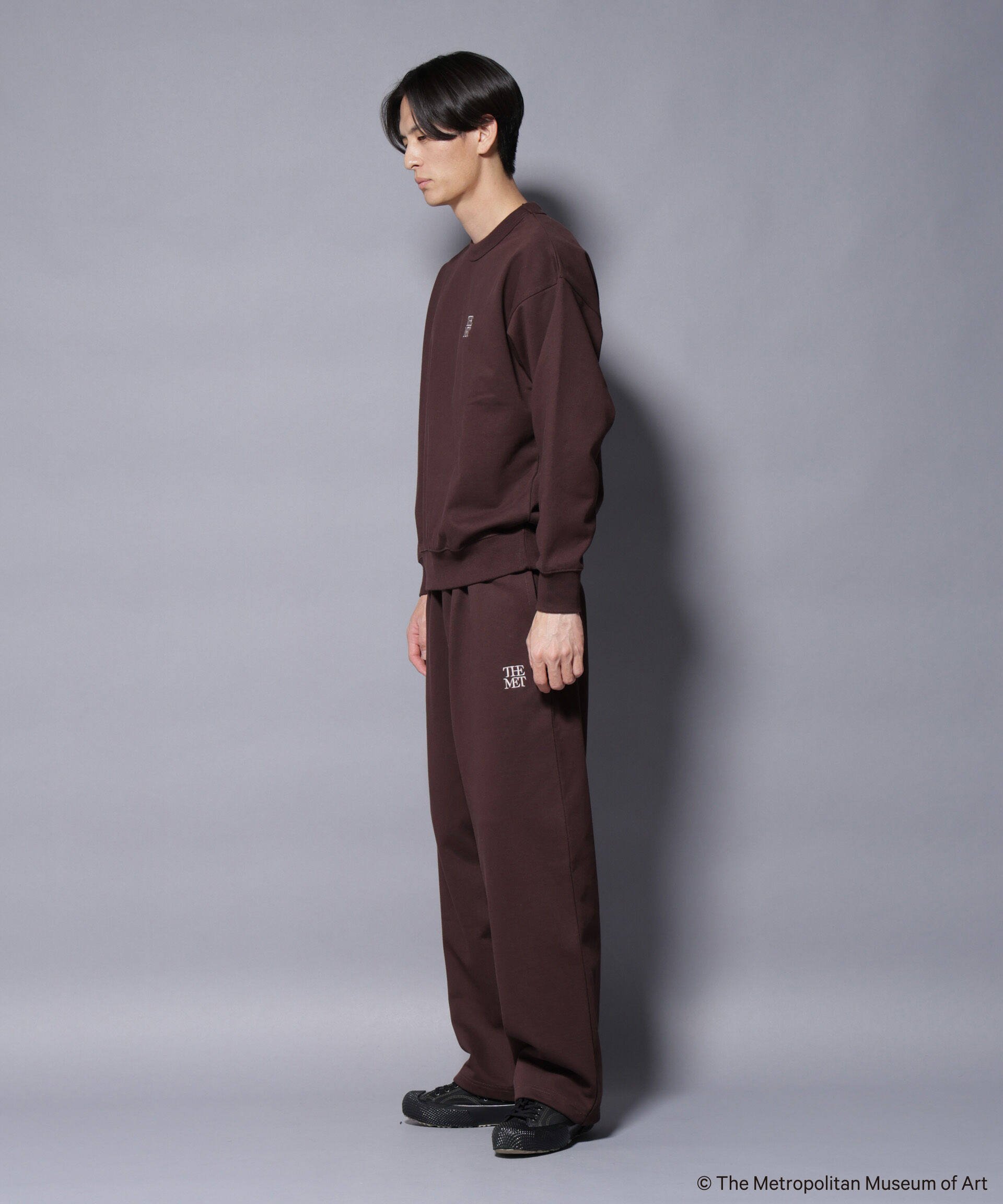 nano･universe「「The Met」ロゴ&times;アーカイブロゴ刺繍スウェット(セットアップ可)」|Tシャツ・カットソー|