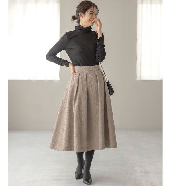 組曲「【WEB限定カラーあり】フラワーラメジャカード フレアスカート」|スカート|