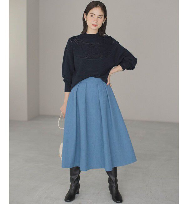 組曲「【WEB限定カラーあり】フラワーラメジャカード フレアスカート」|スカート|