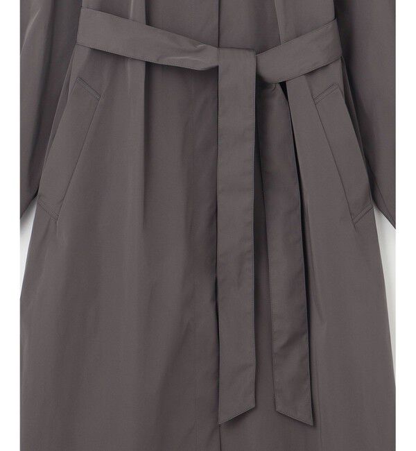 自由区「【洗える】メモリーノーカラー コート」|ノーカラーコート|