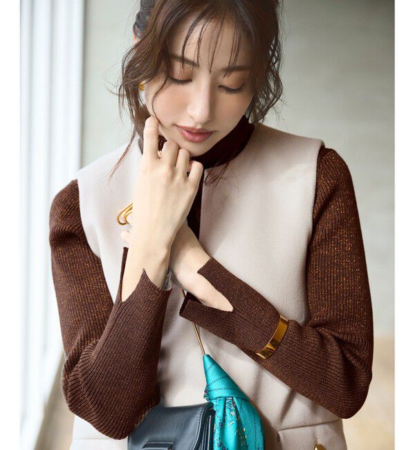 any SiS「【2SET】ニードルジャンパースカート &times; ラメリブタートルニット セット」|スーツ|