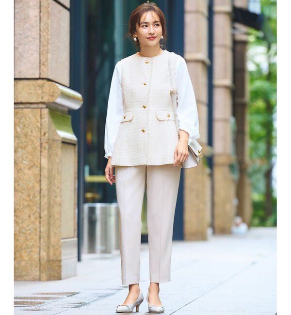 ANY SIS「ファンシーツイードペプラム ジレ」|その他|