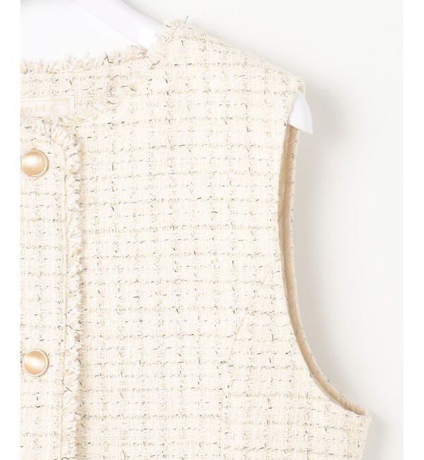 ANY SIS「ファンシーツイードペプラム ジレ」|その他|