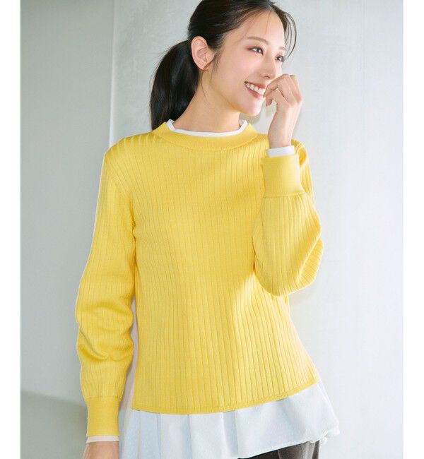 ANY SIS「【WEB・一部店舗限定】ダブルカラー ニット」|ニット・セーター|ﾗｲﾄｲｴﾛ