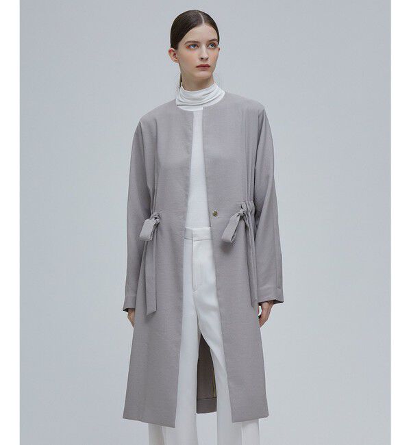 BEIGE,「MARIE / ノーカラーコート」|ノーカラーコート|Taupe