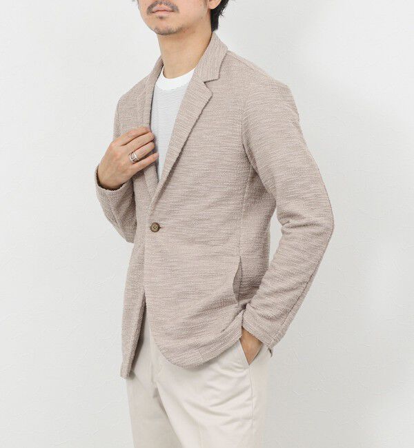 Stutostein「《ビジカジ対応》ツィードジャージーテーラーCD 26SS」|カーディガン|