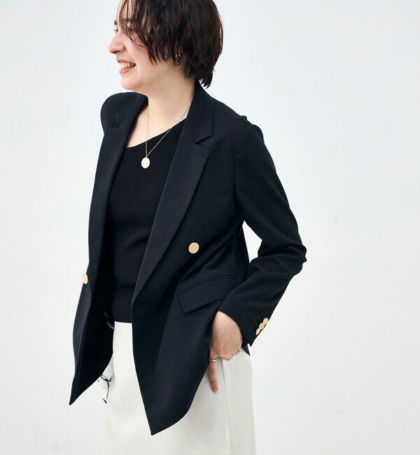 NOLLEY'S「ウォッシャブル麻調スラブWジャケット」|テーラードジャケット|