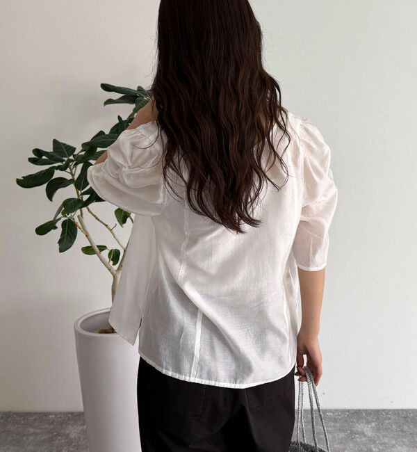fredy emue「2WAYシアー袖ボリュームブラウス」|シャツ・ブラウス|