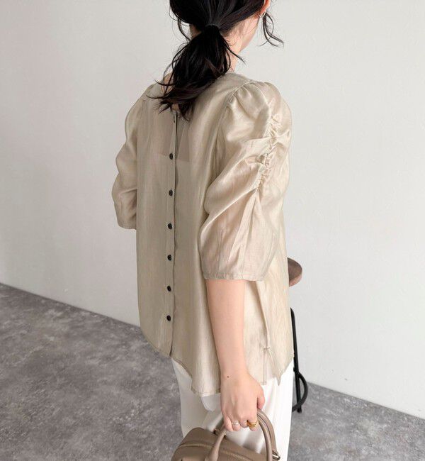 fredy emue「2WAYシアー袖ボリュームブラウス」|シャツ・ブラウス|