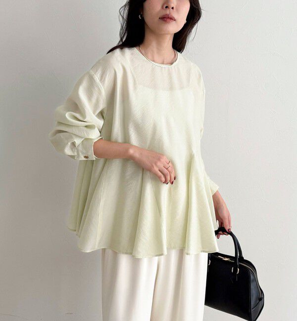 fredy emue「ペプラムシアーボリュームブラウス」|シャツ・ブラウス|