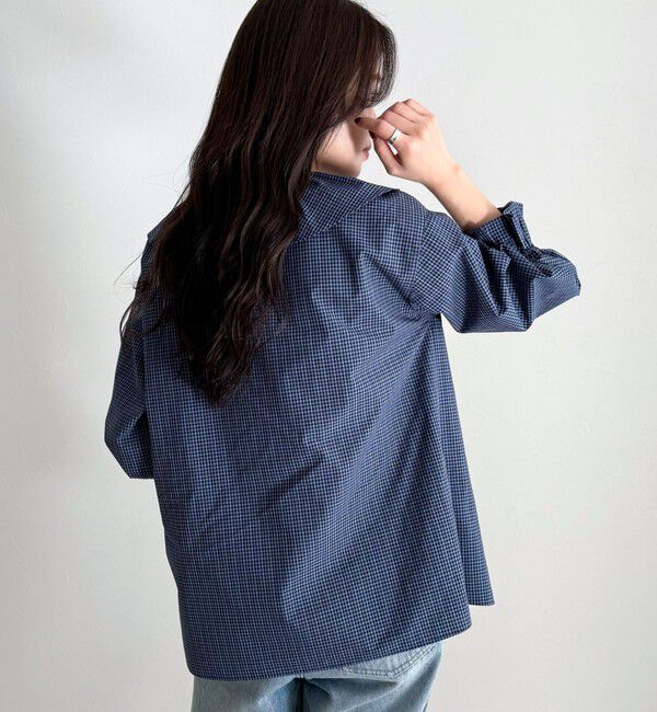 fredy emue「チェックフリルカラーブラウス」|シャツ・ブラウス|
