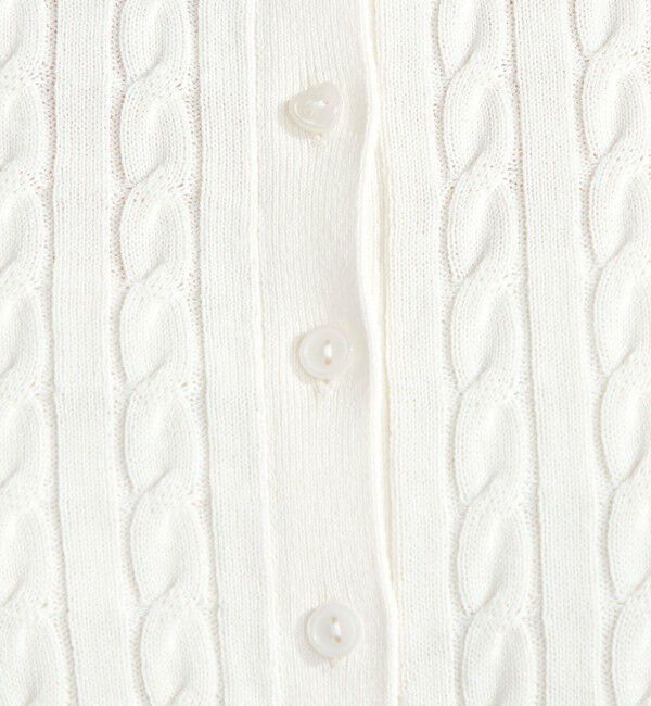 fredy emue「【毎年大人気！/完売必須】FR刺しゅうケーブル柄半袖カーディガン」|カーディガン|