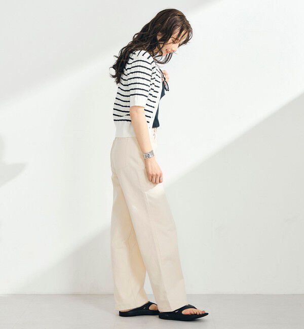 fredy emue「【毎年大人気！/完売必須】FR刺しゅうケーブル柄半袖カーディガン」|カーディガン|