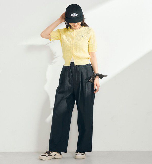 fredy emue「【毎年大人気！/完売必須】FR刺しゅうケーブル柄半袖カーディガン」|カーディガン|