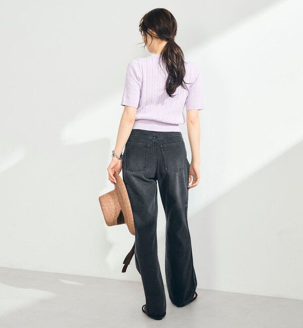 fredy emue「【毎年大人気！/完売必須】FR刺しゅうケーブル柄半袖カーディガン」|カーディガン|