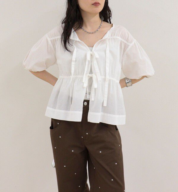 fredy emue「フロントリボンブラウス」|シャツ・ブラウス|