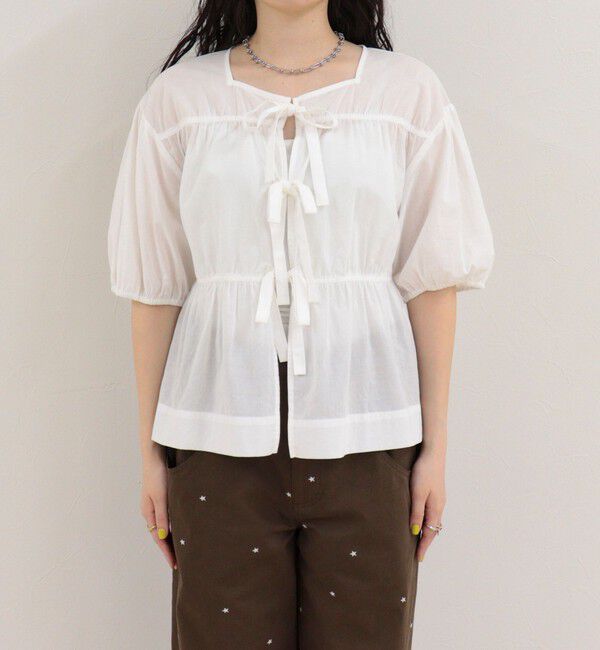 fredy emue「フロントリボンブラウス」|シャツ・ブラウス|
