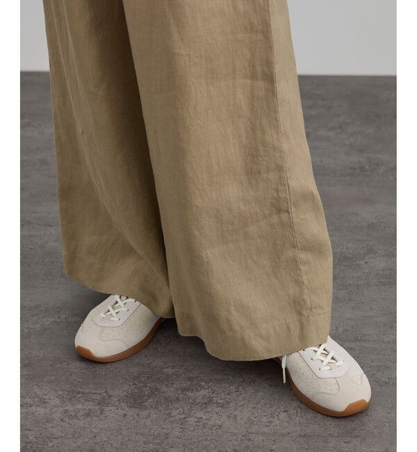 SALON adam et rope'「【WEB限定】ヨーロピアンリネンリラクシーワイドパンツ」|チノ|