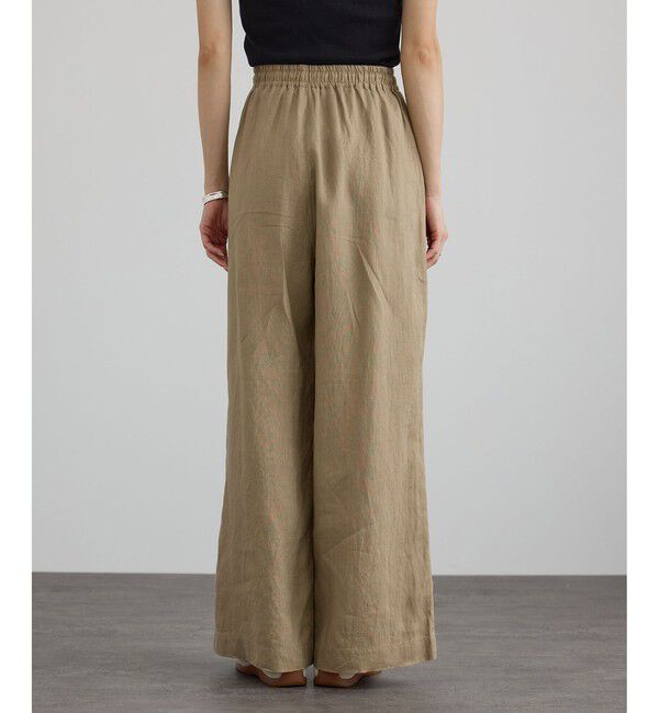 SALON adam et rope'「【WEB限定】ヨーロピアンリネンリラクシーワイドパンツ」|チノ|