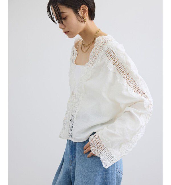 SALON adam et rope'「リトリートレースブラウス / セットアップ対応」|シャツ・ブラウス|