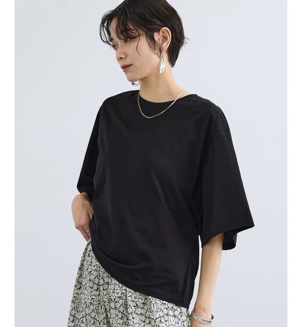 SALON adam et rope'「プリマベールハーフスリーブTシャツ / UVカット」|Tシャツ・カットソー|ブラック(01)