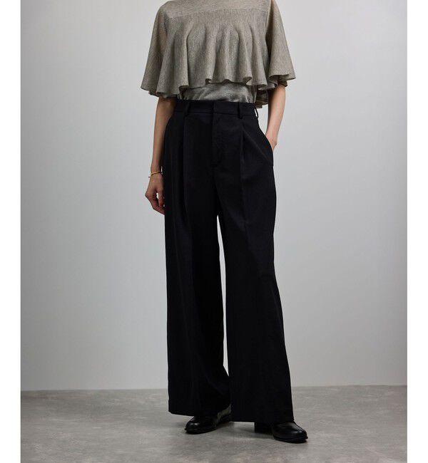 ROPE「ワンタックストレートワイドパンツ【REGGIANI（レッジアーニ）】」|チノ|