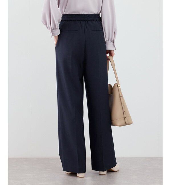 Rope&rsquo;Picnic「【WEB限定・丈長め】クリアツイルサイドベルトワイドパンツ/入卒式・セレモニー・セットアップ対応」|チノ|