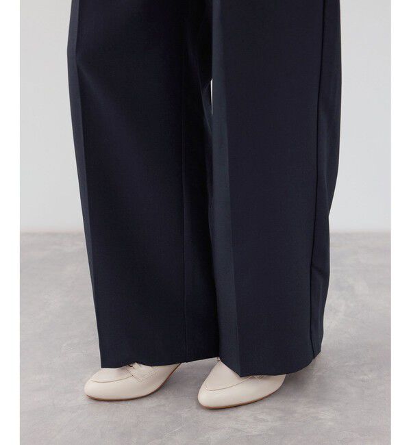 Rope&rsquo;Picnic「【WEB限定・丈長め】クリアツイルサイドベルトワイドパンツ/入卒式・セレモニー・セットアップ対応」|チノ|