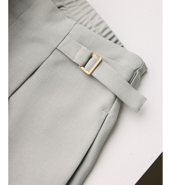 Rope&rsquo;Picnic「【WEB限定・丈長め】クリアツイルサイドベルトワイドパンツ/入卒式・セレモニー・セットアップ対応」|チノ|